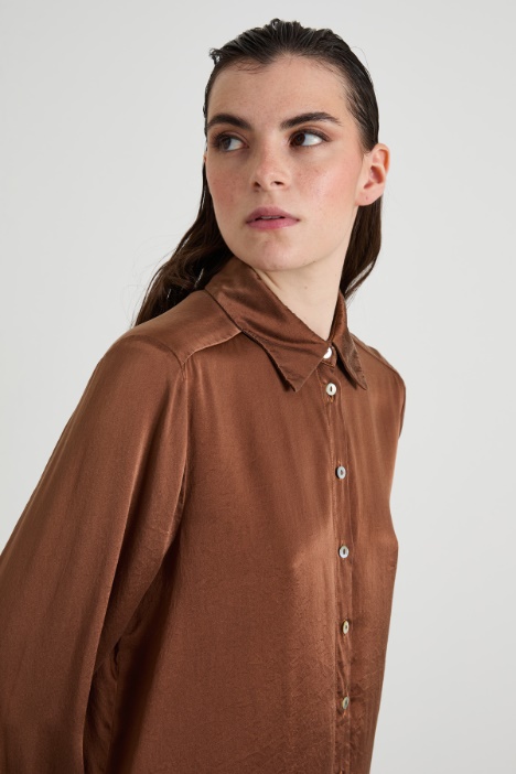 Camicia in raso di seta