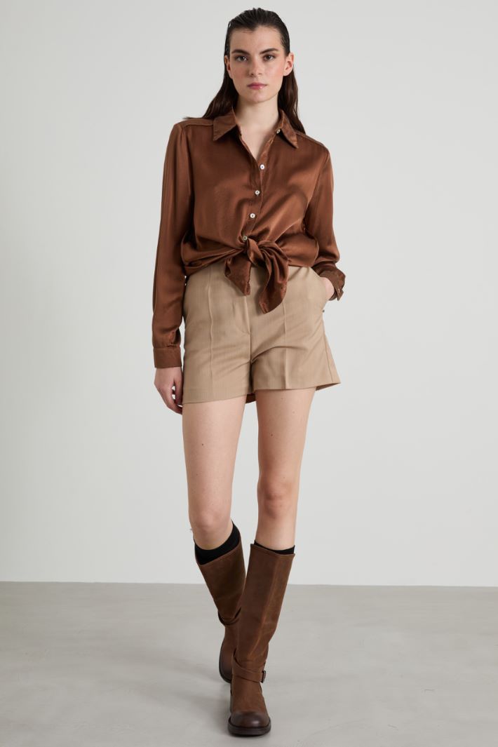 Silk satin shirt Intrend - 3
