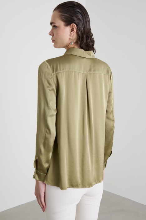 Camicia in raso di seta