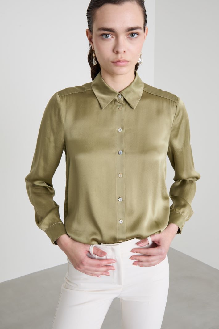 Silk satin shirt Intrend - 4