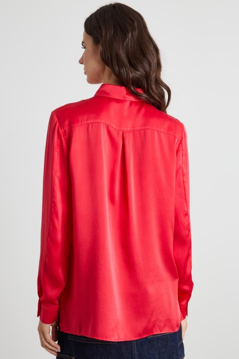 Camicia in raso di seta