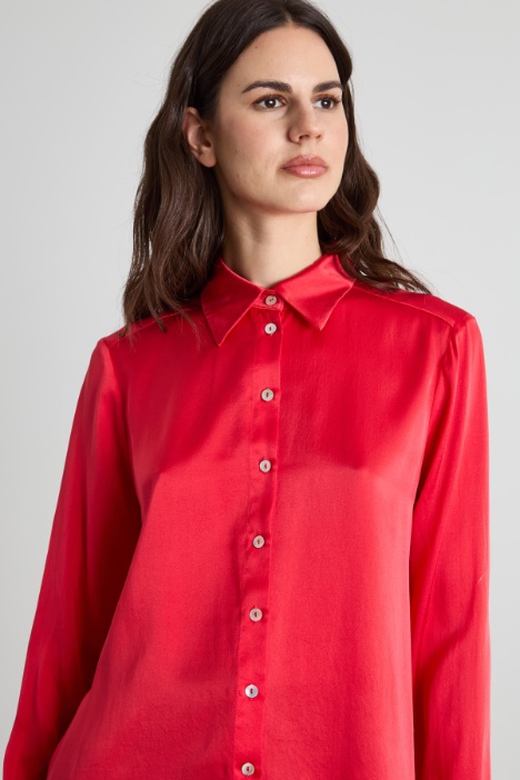 Camicia in raso di seta