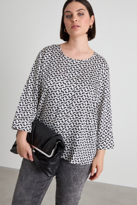 Twill blouse with box pleat Intrend