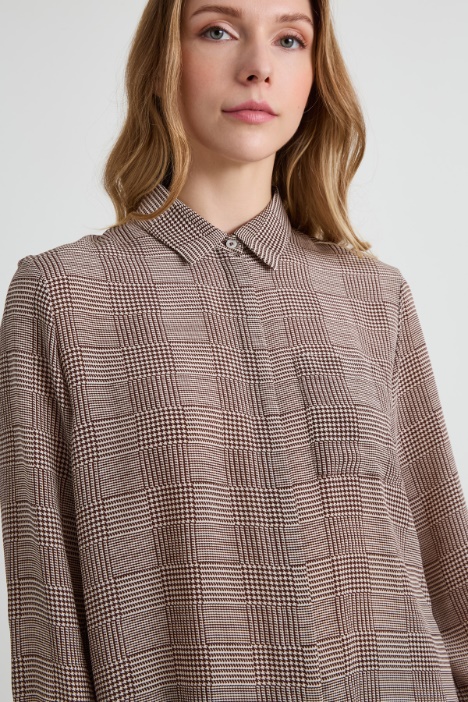 Camicia in crépe a fantasia