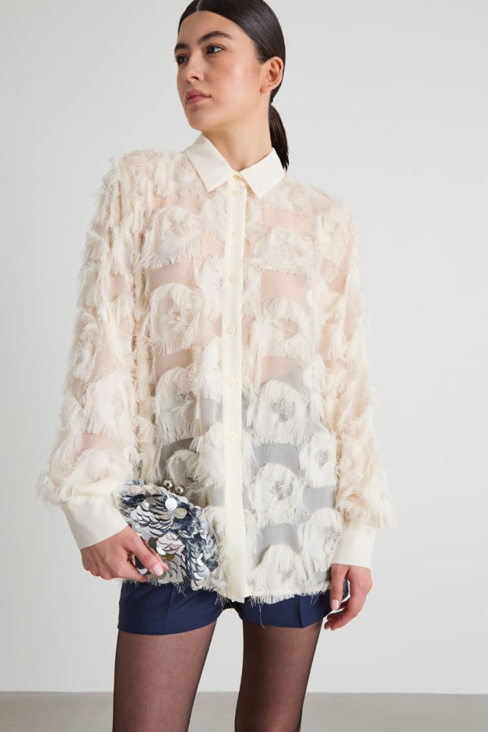 Georgette and fil coupé blouse Intrend
