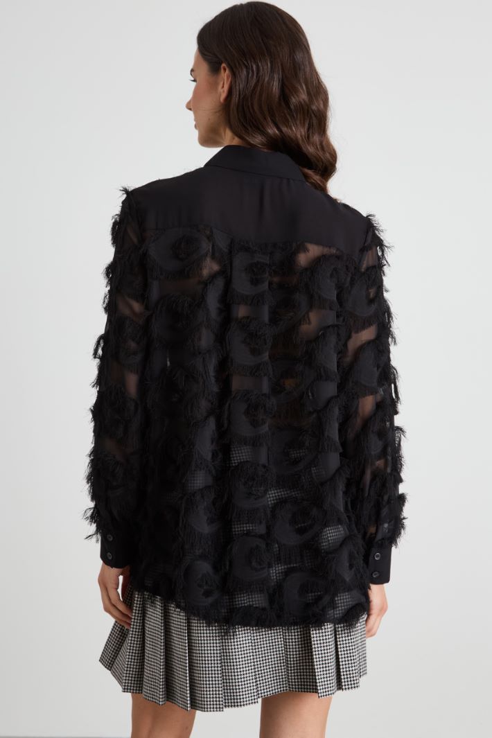 Georgette and fil coupé blouse Intrend - 2