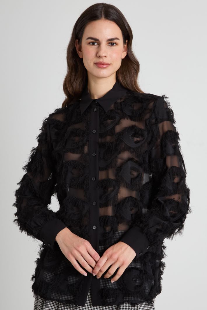 Georgette and fil coupé blouse Intrend