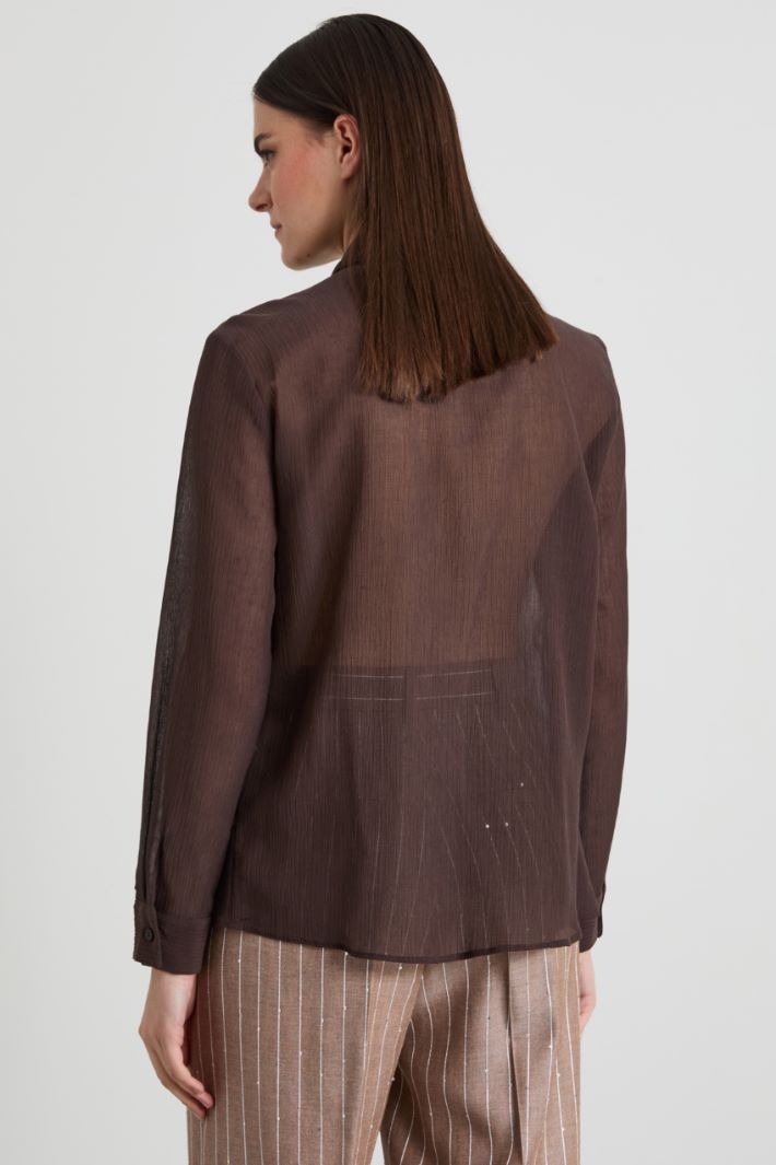 Crepon shirt with pockets Intrend - 2