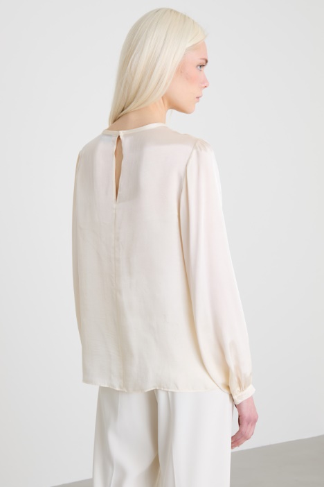 Blusa in raso di viscosa