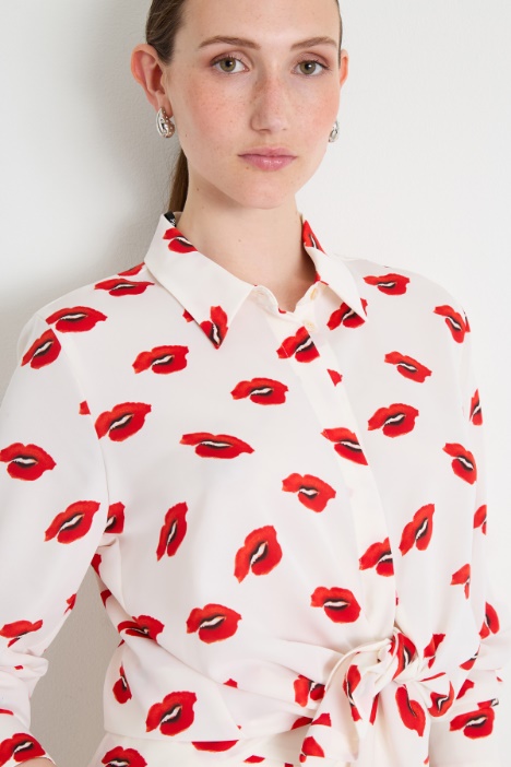 Camicia in enver satin