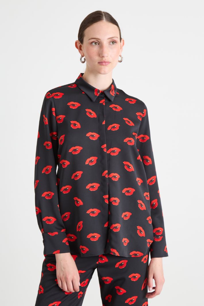 Camisa de enver satén