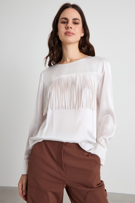 Blusa con frange Intrend