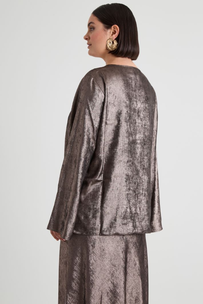 Laminated fabric blouse Intrend - 2