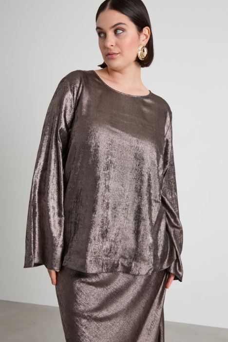 Blusa de tejido laminado Intrend