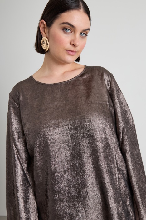 Blusa in tessuto laminato