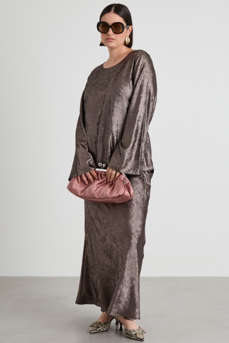 Laminated fabric blouse Intrend