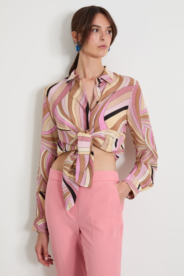 Silk crepe shirt Intrend - 4