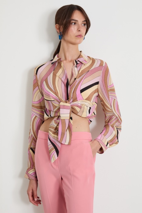 Camicia in crépe di seta