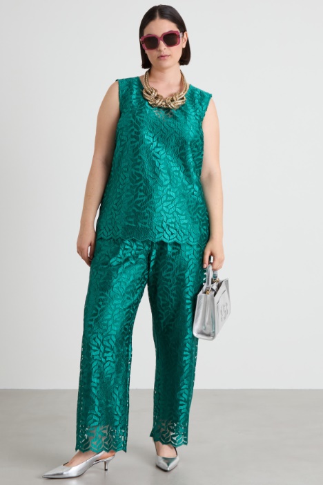 Embroidered tulle top Intrend