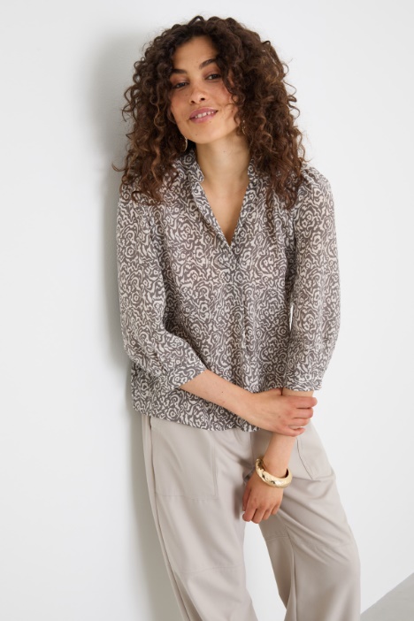 Blusa in crépe di seta Intrend