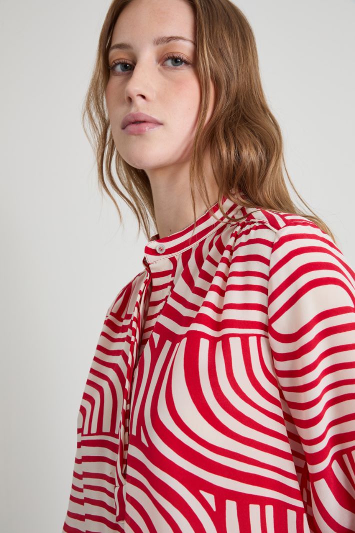 Camicia in pura seta a fantasia Intrend - 4