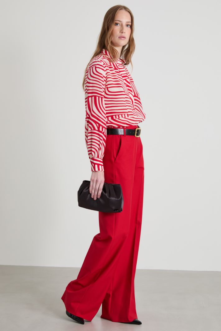 Camicia in pura seta a fantasia Intrend - 3