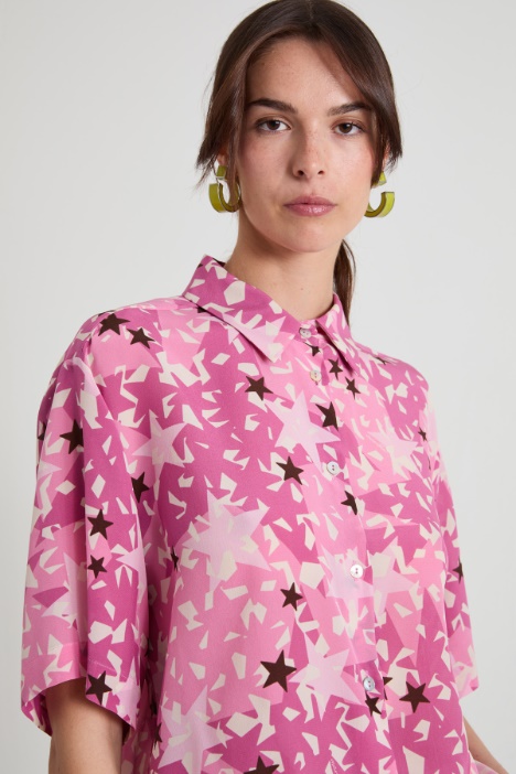 Camisa de crepé de seda