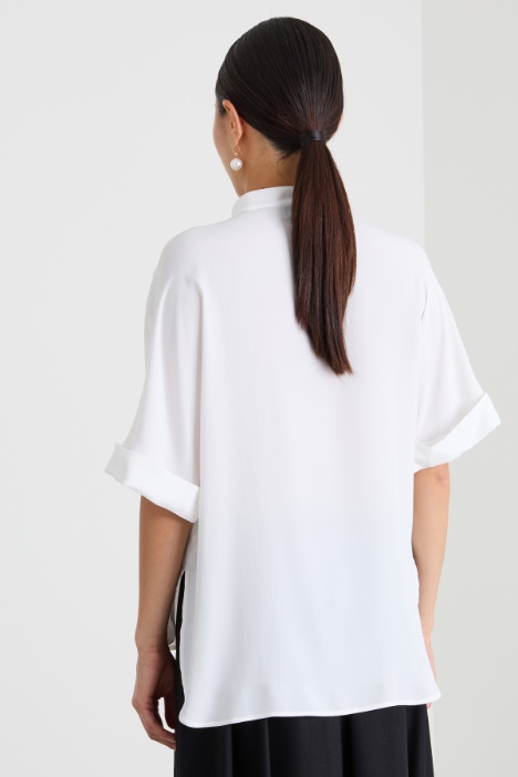 Camisa de mezcla de seda