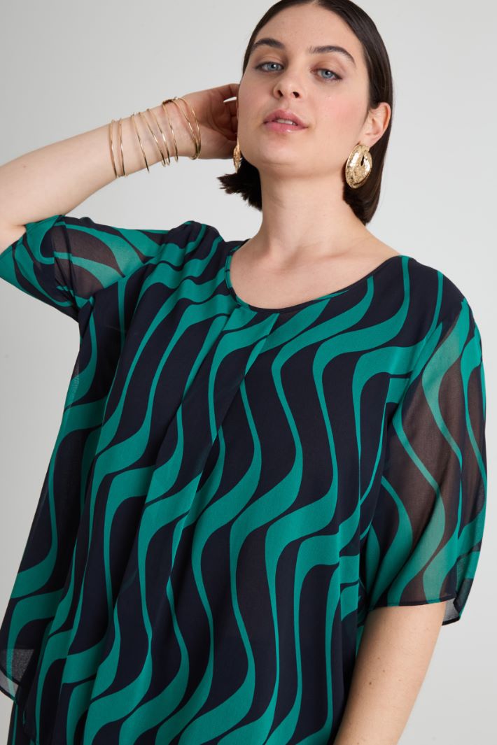 Georgette top with pleat Intrend - 4