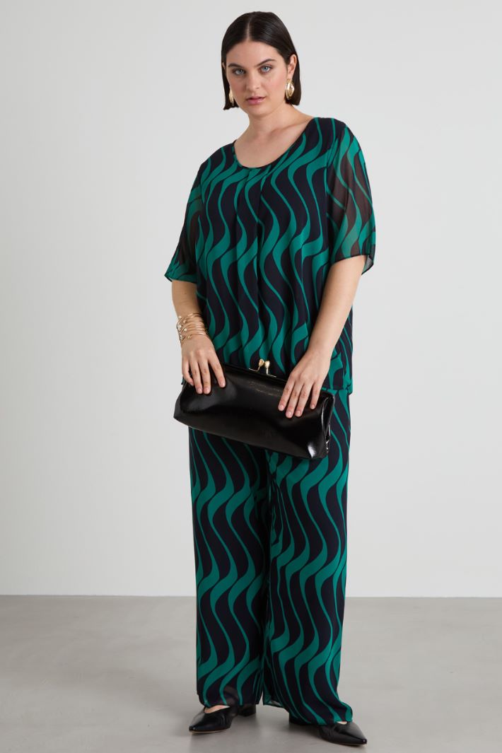Georgette top with pleat Intrend - 3