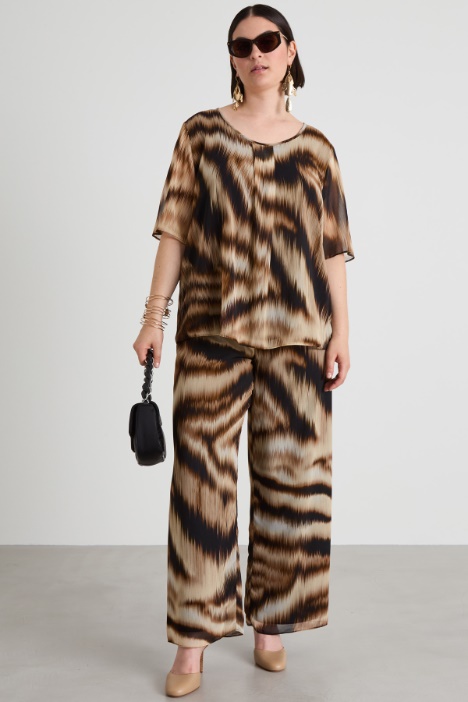 Georgette top with pleat Intrend
