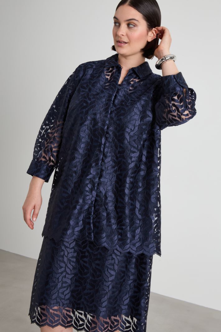 Embroidered tulle jacket Intrend