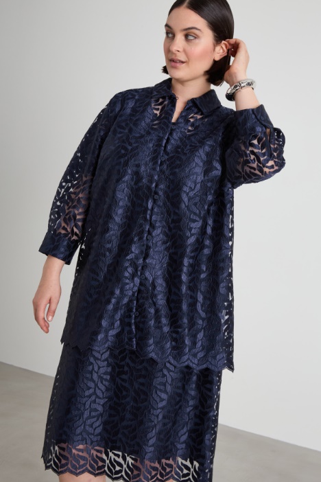 Embroidered tulle jacket Intrend