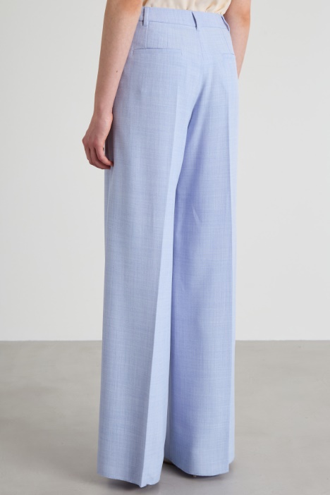 Pantaloni in stuoia melange
