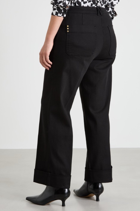 Pantaloni in bull di cotone