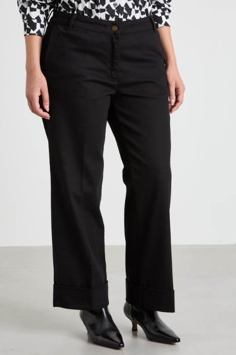 Pantaloni in bull di cotone