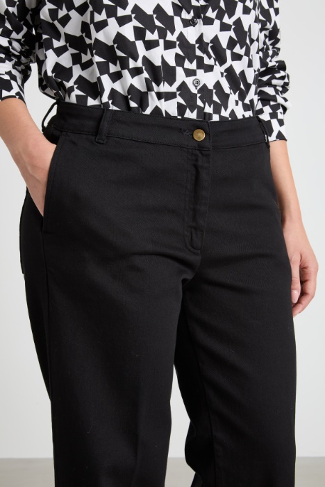 Pantaloni in bull di cotone