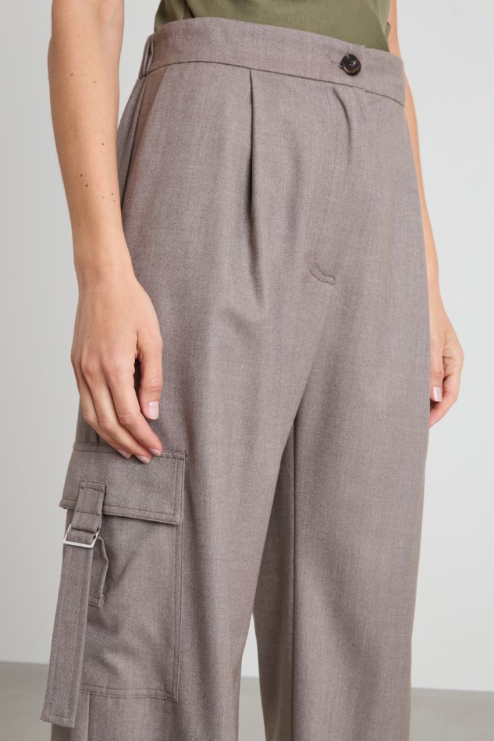 Cargo flannel trousers Intrend - 4
