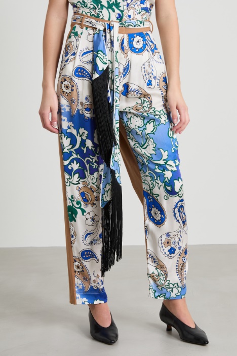 Pantaloni bi-materiale