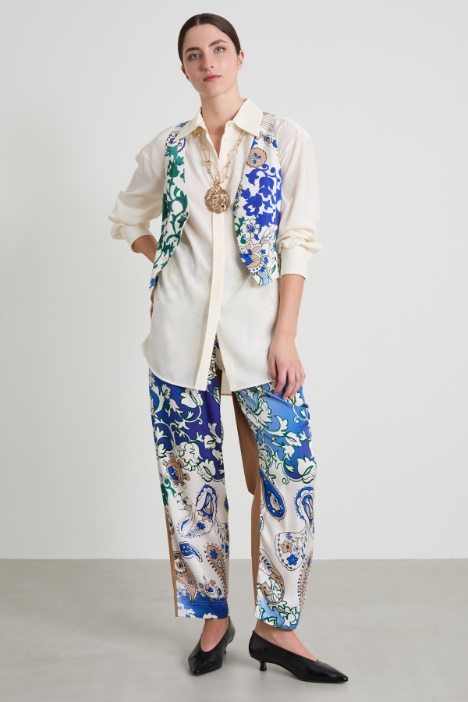 Bi-material trousers Intrend
