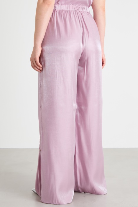 Pantaloni in viscosa lamé