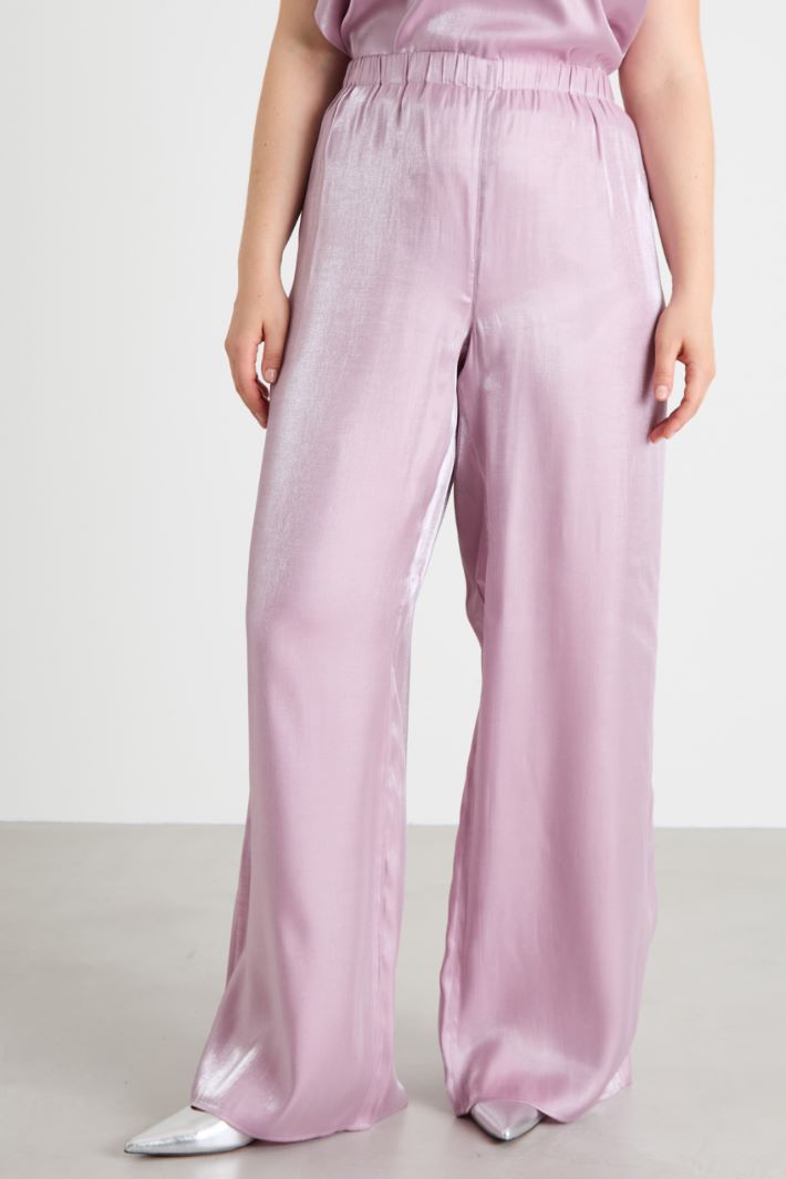 Pantaloni in viscosa lamé Intrend - 2