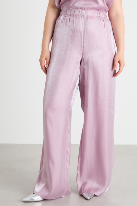 Pantaloni in viscosa lamé