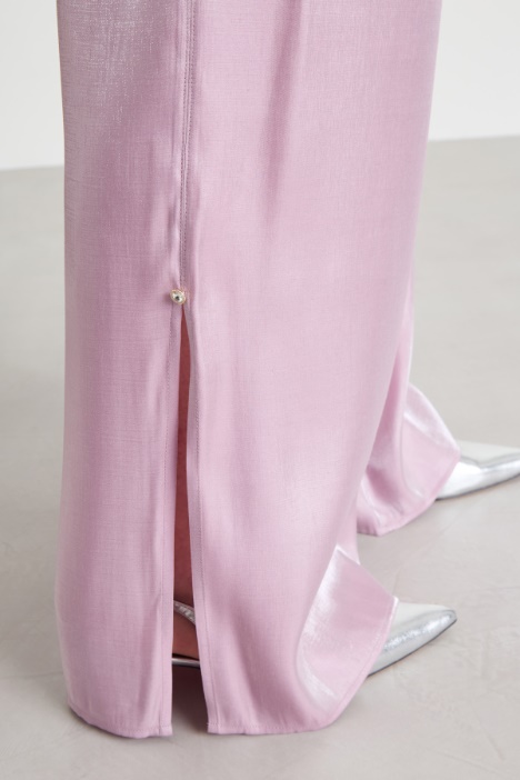 Pantaloni in viscosa lamé