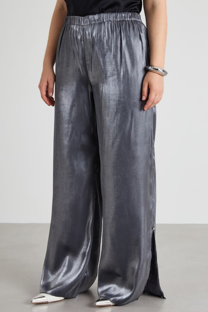 Pantaloni in viscosa lamé Intrend - 2