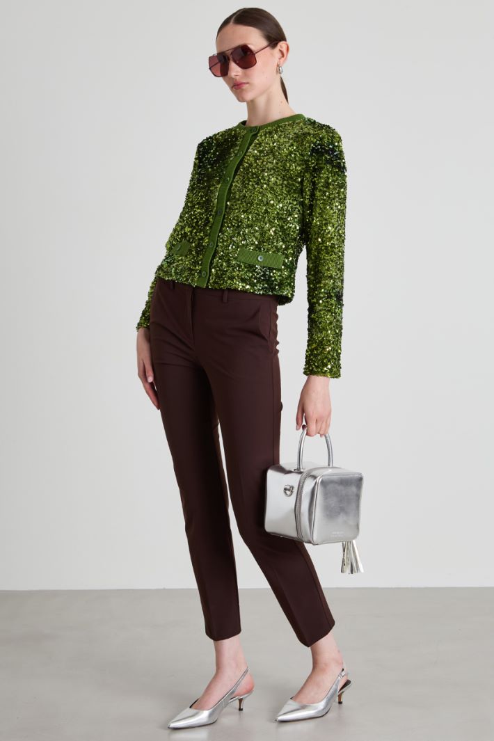 Pantaloni a sigaretta in lana Intrend