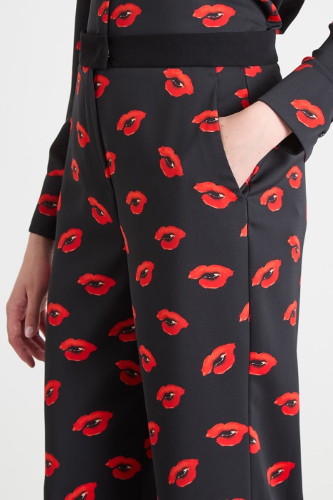 Pantaloni in enver satin