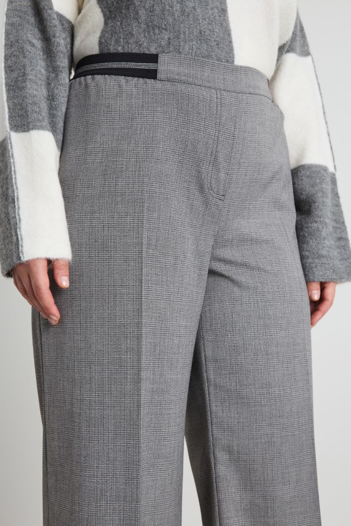 Pantaloni dritti in tinto filo Intrend - 4