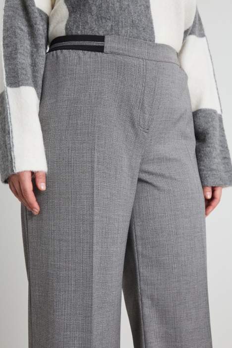 Pantaloni dritti in tinto filo