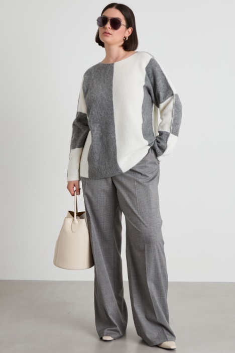 Pantaloni dritti in tinto filo Intrend